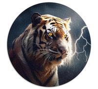 Puzzle da 1000 pezzi per adulti "Tigri della tempesta di mezzanotte", puzzle difficili per adulti, perfetto come decorazione per la casa o l'ufficio, regalo di Natale ideale (67,5x67,5 cm)