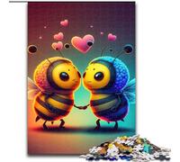 Puzzle da 1000 pezzi per adulti Tiny Love Bees in legno, ideale per decorare casa e ufficio, regalo perfetto per il compleanno 50x75cm per famiglie, gioco interattivo
