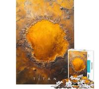 Puzzle da 1000 pezzi per adulti Titano Impatto Misterioso Saturno Luna Puzzle per adulti gioco rilassante decorazione perfetta interazione genitore-figlio (dimensioni 50x75cm)
