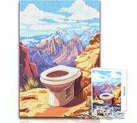 Puzzle da 1000 pezzi per adulti Toilette in montagna Rilassante e calmante Hobby da interno Giocattolo per il tempo libero dalla vestibilità perfetta Dimensioni 50x75cm