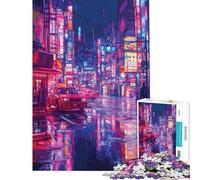 Puzzle da 1000 pezzi per adulti "Tokyo di notte" Gioco interattivo per adulti sfida impegnativa per compleanno e Natale (Dimensioni 50x75cm)