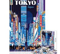 Puzzle da 1000 pezzi per adulti Tokyo Giappone Puzzle da 1000 pezzi Gioco rompicapo Ottimo regalo e giocattolo Difficile (38x26cm)