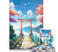 Puzzle da 1000 pezzi per adulti Torii della Pace di Hakone gioco rompicapo assemblaggio di modelli per rafforzare l'amore tra le coppie 38x52cm