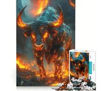 Puzzle da 1000 pezzi per adulti Toro di Lava gioco impossibile analisi e logica per rafforzare l'amore tra le coppie 38x52cm