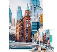Puzzle da 1000 pezzi per adulti Toronto Canada gioco educativo giocattolo avvincente per coltivare la pazienza idee regalo decorazione per la casa (dimensioni 38x26cm)