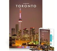Puzzle da 1000 pezzi per adulti, Toronto, Canada, taglio preciso, divertente, gioco di abilità mentale, svago, divertimento, attività per compleanno (38x26cm)