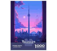 Puzzle Da 1000 Pezzi Per Adulti Toronto Cityscape at Sunset Puzzle Per Adolescenti Gioco Per Famiglie Sfida Difficile Riduzione Dello Stress Regali 70x50cm/1000pcs