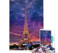 Puzzle da 1000 pezzi per adulti Torre Eiffel al tramonto Attività divertenti a casa Gioco difficile Impossibile Adatto a partire dai 14 anni 50x75cm