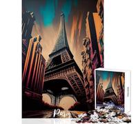 Puzzle da 1000 pezzi per adulti Torre Eiffel di Parigi Giocattoli antistress Regalo divertente Gioco rompicapo Migliorare l'amore tra coppie Dimensioni 38x52cm