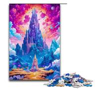Puzzle da 1000 pezzi per adulti Torri blu e castelli dorati regali di compleanno per adolescenti dai 14 anni in su 75x50 cm