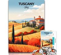 Puzzle da 1000 pezzi per adulti, Toscana, Italia, viaggi, stampa, per adulti e adolescenti, antistress, sfida difficile, decorazioni e regali unici per la casa, 75x50cm