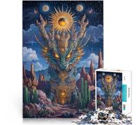 Puzzle da 1000 pezzi per adulti Totem del drago Fatto di cartone Adatto a partire dai 14 anni Giocare con i giocattoli perché è ideale come regalo per tutta la famiglia misurare:26x38cm