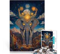 Puzzle da 1000 pezzi per adulti Totem elefante per il giocattolo di sfida del gioco educativo Collezione di artisti, Belle arti 38x26cm