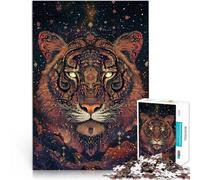 Puzzle da 1000 pezzi per adulti Totem tigre fantasy Giocattolo educativo intellettuale decomprimente Lista dei desideri con Babbo Natale 38x26cm