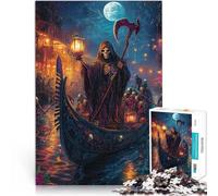 Puzzle da 1000 pezzi per adulti Traghettatore degli Inferi Gioco intellettuale giocattolo Decorazione murale Regali unici per compleanno e Natale 52x38cm