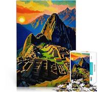 Puzzle da 1000 pezzi per adulti Tramonto a Machu Picchu per il giocattolo di sfida del gioco educativo è ideale come regalo per tutta la famiglia 75x50cm