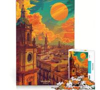 Puzzle da 1000 pezzi per adulti tramonto a Valencia Spagna gioco educativo analisi e logica sfida unica 38x26cm
