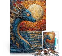 Puzzle da 1000 pezzi per adulti Tramonto blu Giocattoli che creano dipendenza e sfidano l'intelligenza del cervello Un'opera d'arte 38x26cm