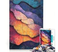 Puzzle da 1000 pezzi per adulti "Tramonto e frammenti" gioco interattivo migliora la memoria collezione d'artista opera d'arte 38x52cm