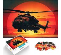 Puzzle da 1000 pezzi per adulti Tramonto in elicottero Giocattoli educativi per l'apprendimento Giochi per famiglie Regalo divertente 75x50cm