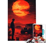 Puzzle da 1000 pezzi per adulti tramonto rosso nel deserto gioco educativo e stimolante ideale per la casa decorazione artistica e regalo di Babbo Natale segreto (dimensioni 50x75cm)