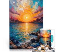 Puzzle da 1000 pezzi per adulti Tramonto sul mare Antistress Vacanza in patria Uccidere il tempo offerte come regali per tutta la famiglia 75x50cm