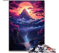 Puzzle da 1000 pezzi per adulti Tramonto sulla città con alberi Puzzle per adolescenti, serata di giochi in famiglia, idea regalo stimolante per la mente (dimensioni: 26x38cm)
