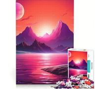 Puzzle da 1000 pezzi per adulti tramonto tropicale miraggio gioco impossibile passatempo ideale per le vacanze a casa regalo di compleanno regalo di viaggio 38x52cm