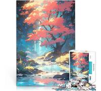 Puzzle da 1000 pezzi per adulti Tranquillo ruscello della foresta Difficile e sfidante con pezzi completamente interconnessi di forma casuale 52x38cm