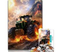 Puzzle da 1000 pezzi per adulti "Trattore sotto il vulcano" 1000 pezzi gioco stimolante per tutti per donne regali per uomini (26x38cm)