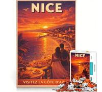 Puzzle da 1000 pezzi per adulti Travel Poster Nice | 75x50cm Sfida difficile Aiuta l'esercizio del cervello ideale come regalo