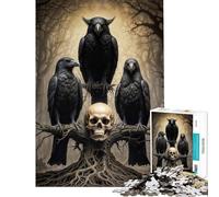 Puzzle da 1000 pezzi per adulti Tre Corvi Gioco pratico di analisi e logica compleanno e Natale (Dimensioni 50x75cm)