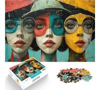 Puzzle da 1000 pezzi per adulti Tre donne con i cappelli Riduzione dello stress interessante Collezione di artisti, Belle arti 75x50cm