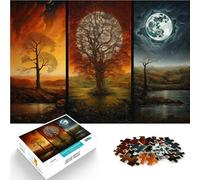 Puzzle da 1000 pezzi per adulti Trittico dell'Albero del Tempo Giocattoli di gioco impegnativi è ideale come regalo per tutta la famiglia 38x26cm