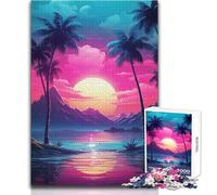 Puzzle da 1000 pezzi per adulti Tropic Twilight Grooves Goditi un dolce relax e svago Vestibilità stabile Taglio preciso Dimensioni del giocattolo: 50x75cm