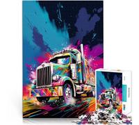 Puzzle da 1000 pezzi per adulti "Trucks on The Road" 26 x 38 cm con parti completamente a incastro casuale per adolescenti dai 14 anni in su