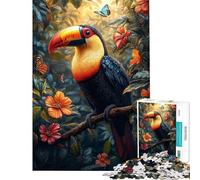 Puzzle da 1000 pezzi per adulti: Tucano in un paradiso tropicale Gioco interattivo per adulti sfida impegnativa per compleanno e Natale (dimensioni 50x75cm)