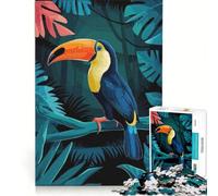 Puzzle da 1000 pezzi per adulti Tucano nella giungla gioco rompicapo assemblaggio di figure per rafforzare l'amore tra le coppie 38x52cm