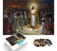 Puzzle da 1000 pezzi per adulti Tutti amiamo Gesù Aiuta il cervello ad allenare i giocattoli che creano dipendenza per coltivare la pazienza Decorazione della casa 50x70cm