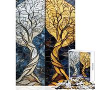 Puzzle da 1000 pezzi per adulti Twilight Symphony︰ Dualità di luce e ombra Gioco educativo per divertimento in famiglia Giocattolo Decorazione da parete Rafforza l'amore tra le coppie (38x52cm)