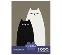 Puzzle Da 1000 Pezzi Per Adulti Two Cats Black And White Puzzle Per Adolescenti Gioco Rompicapo Migliora La Memoria Sfida Educativa 70x50cm/1000pcs