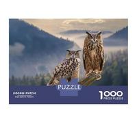 Puzzle Da 1000 Pezzi Per Adulti Two Owls on Branch Puzzle Per Adulti Gioco Per Famiglie Regali Per Donne Compleanno E Regali Unici 52x38cm/1000pcs
