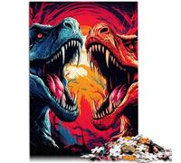 Puzzle da 1000 pezzi per adulti Tyrannosaurus Rex alla ricerca di giochi di bottino giocattolo ottimo regalo adatto per adolescenti dai 14 anni in su, 26 x 38 cm