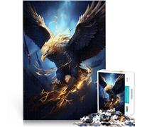 Puzzle da 1000 pezzi per adulti Uccello selvatico dell'aquila reale Fatto di legno per e da 14 anni in su Decorazione della casa Gioco Giocattoli Regali di Natale per le donne misurare：50x75cm