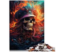 Puzzle da 1000 pezzi per adulti, un capitano pirata, scheletro e gioco stimolante, giocattoli, regali di compleanno, adatto per adolescenti di 14 anni e oltre, 50 x 70 cm