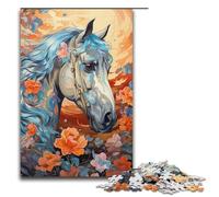 Puzzle da 1000 pezzi per adulti "Un cavallo corre nel cielo" Puzzle in legno per adulti Gioco impegnativo 1000 pezzi (38x26 cm)
