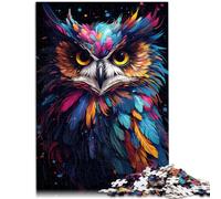 Puzzle da 1000 pezzi per adulti un gufo in colori arcobaleno giochi giocattolo regalo 26 x 38 cm rafforza l'amore tra coppie per adolescenti dai 14 anni in su