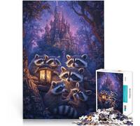Puzzle da 1000 pezzi per adulti Un incontro fantasy con il procione Taglio di precisione Decorazione murale Regali unici per compleanno e Natale 50x70cm