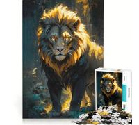 Puzzle da 1000 pezzi per adulti: Un leone osserva il suo territorio, giocattolo educativo, rilassante e stimolante per l'intelletto, ideale come regalo 38x26cm