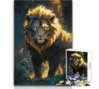 Puzzle da 1000 pezzi per adulti Un leone sorveglia il suo dominio Divertimento in famiglia e serata di giochi Analisi e logica Giocattoli antistress Dimensioni 50x75cm